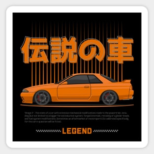 JDM Legend Orange Skyline GTR R32 Sticker